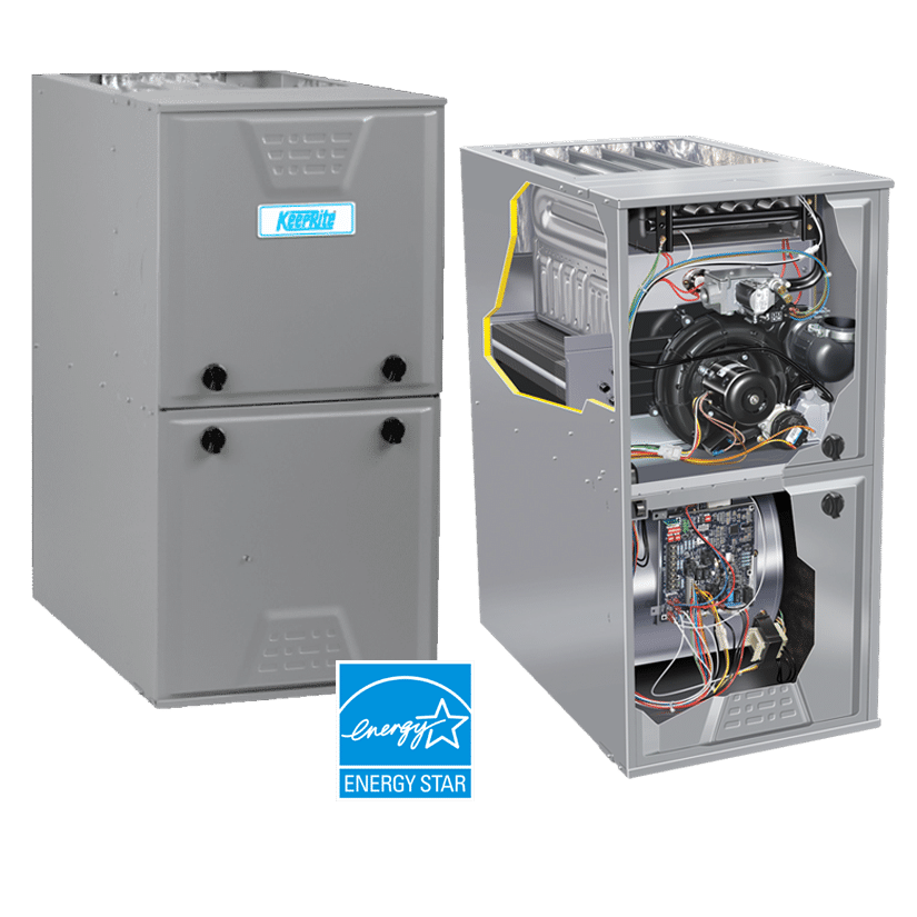 KeepRite high-efficiency gas furnace installed by Air Pro Heating and Air Conditioning Services