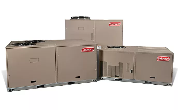 Coleman Point and Apex commercial packaged rooftop unit installed by Air Pro Heating and Air Conditioning Services