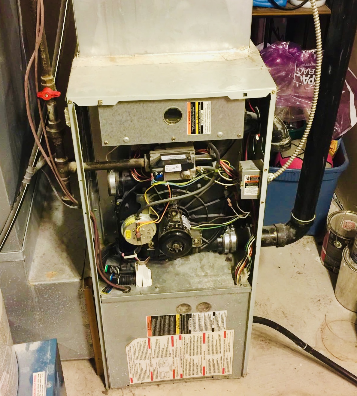 Furnace and heating